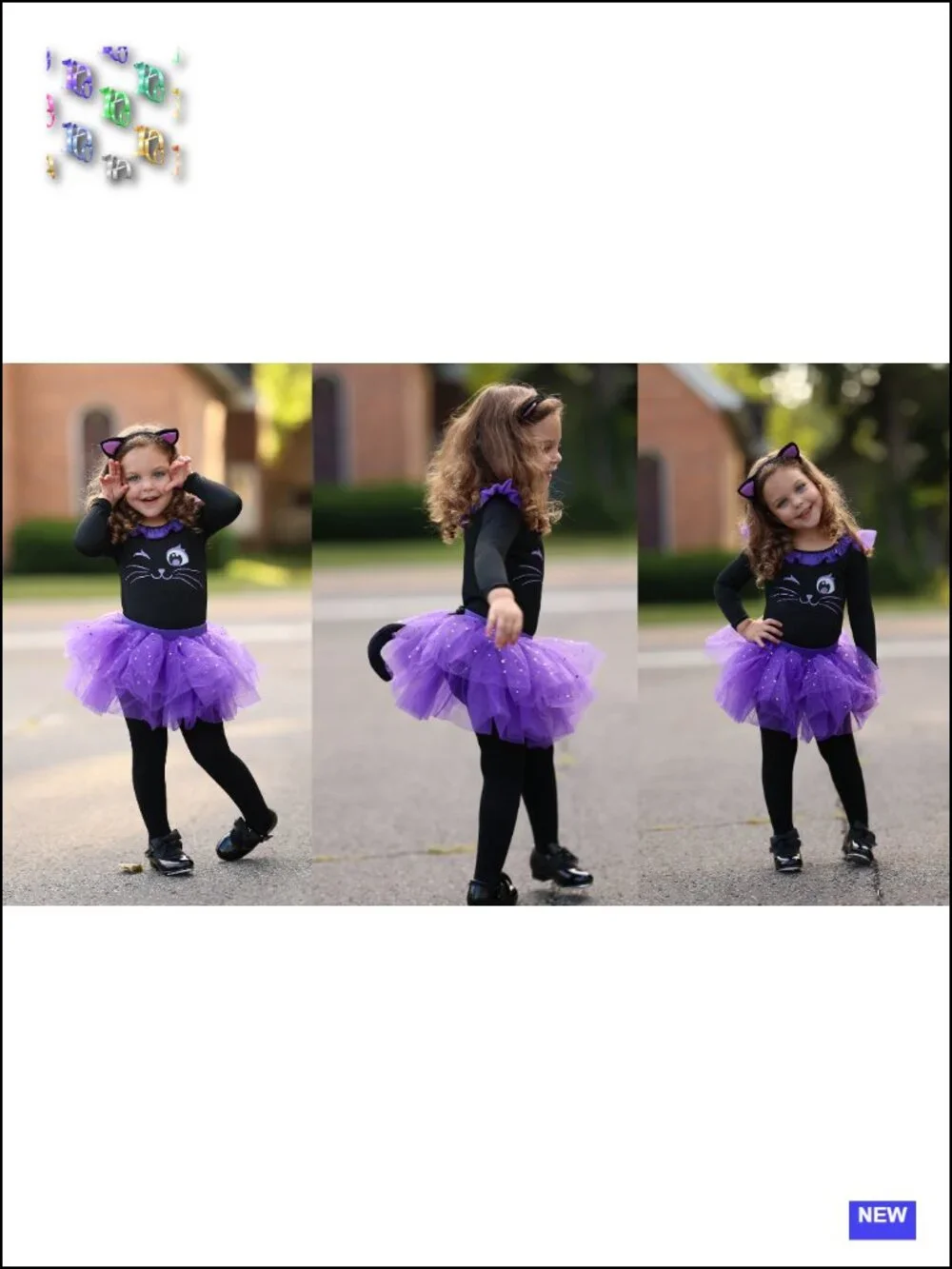 Girls Light-Up Cat Costume with Tutu and Accessories for Halloween